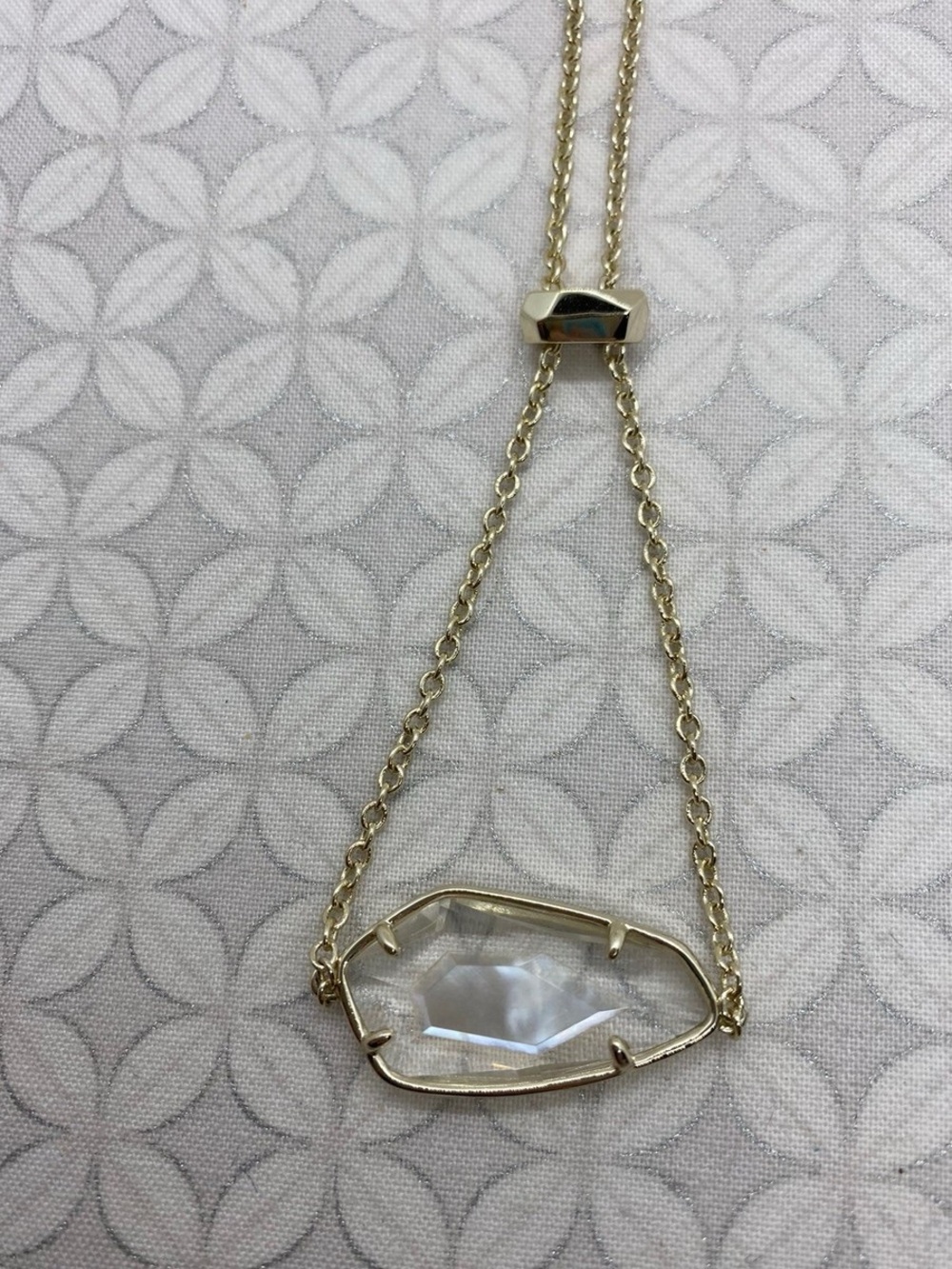 Kendra Scott Gold-Tone Clear Stone Pendant Slider Bracelet